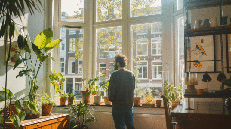 Waardebepaling woning Amsterdam – makelaar geeft advies over verkoopwaarde in zonnig Amsterdams appartement.